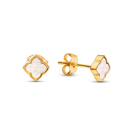 Mini Pearl Clover Studs
