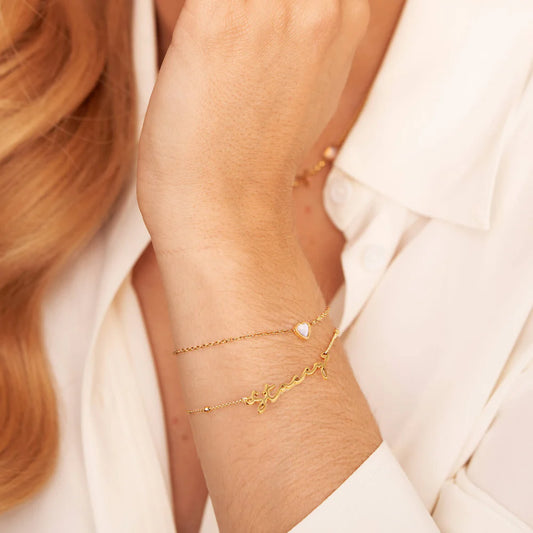 Heart Birthstone Bracelet