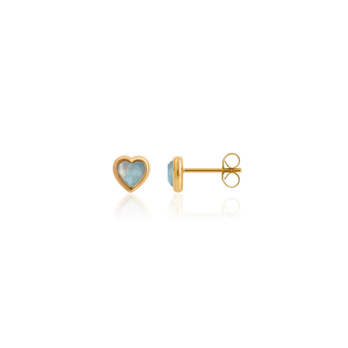Blue Heart Stud Earrings - Baza Boutique