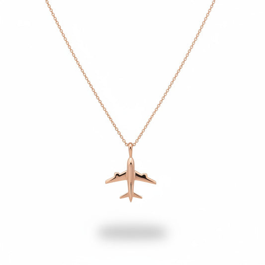 Wanderlust Airplane Necklace - 925 Silver