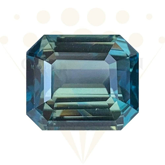 5.45 Cts Natural Teal Sapphire - (UH) - Baza Boutique 
