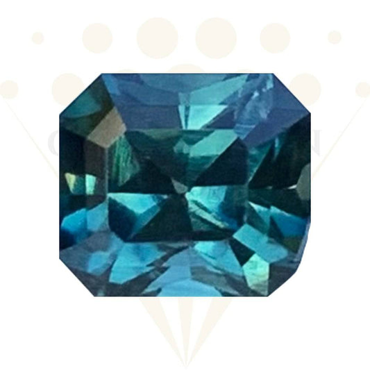 1.16 Cts Natural Peacock Teal Sapphire - (UH) - Baza Boutique 