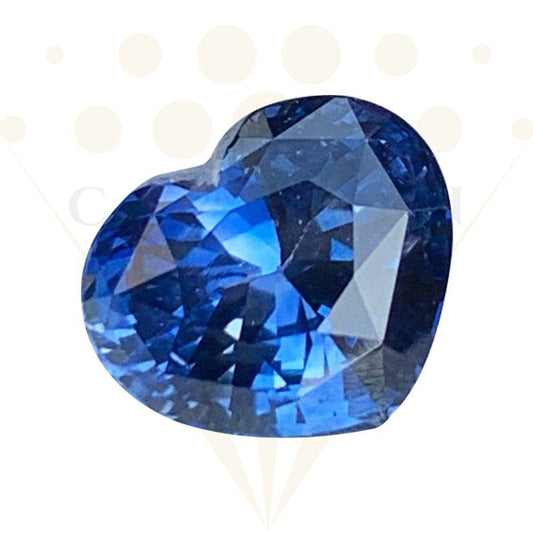 3.36 Carats Blue Heart Sapphire Loose - Baza Boutique 