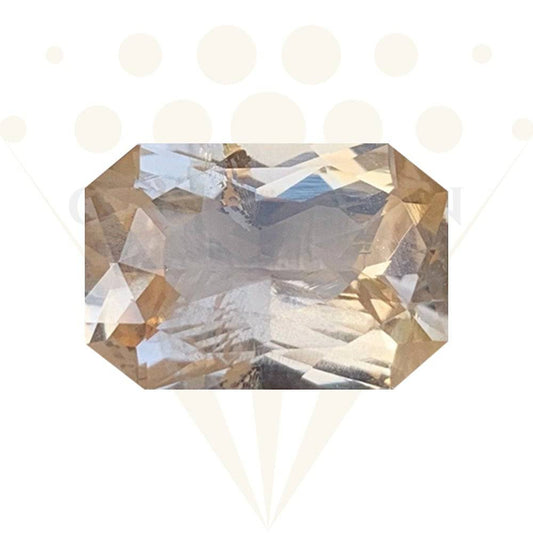 5.96 Cts Unheated Golden Peach Sapphire Natural Ceylon Sapphire - (UH) - Baza Boutique 