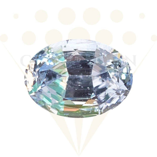 8.03 Cts Unheated Brilliant White Sapphire - (UH) - Baza Boutique 