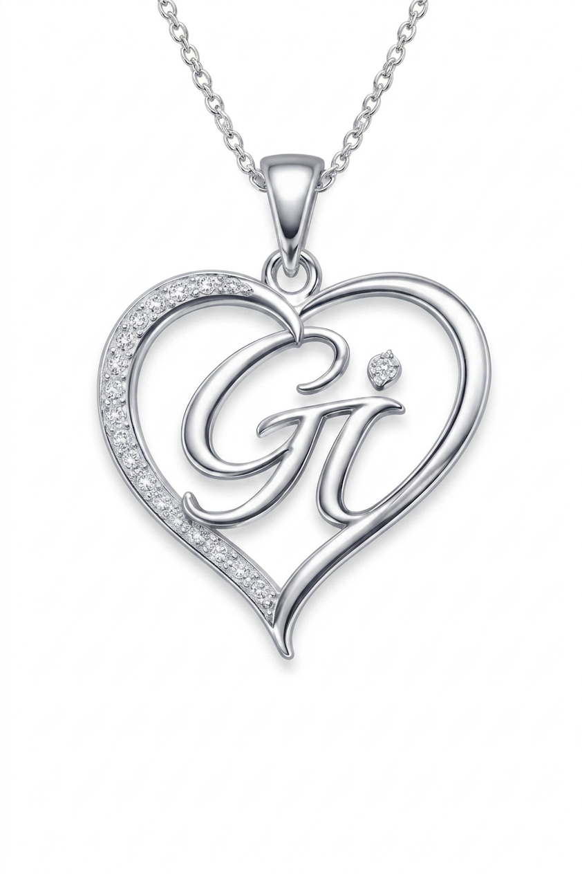 Heart Initial Pendant