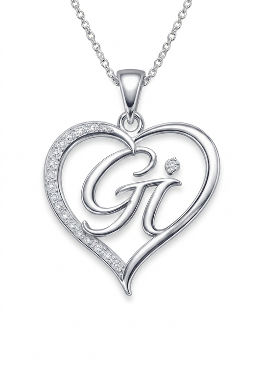Heart Initial Pendant