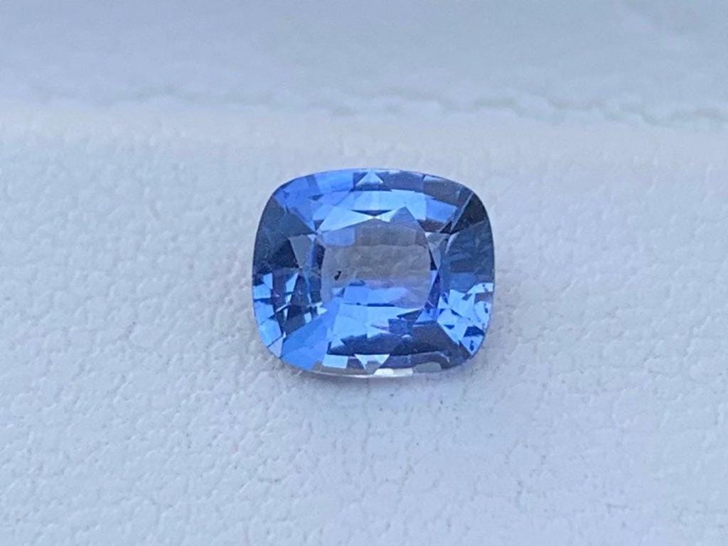 Cornflower Blue Sapphire: 0.90 Cts Ceylon Cushion Cut