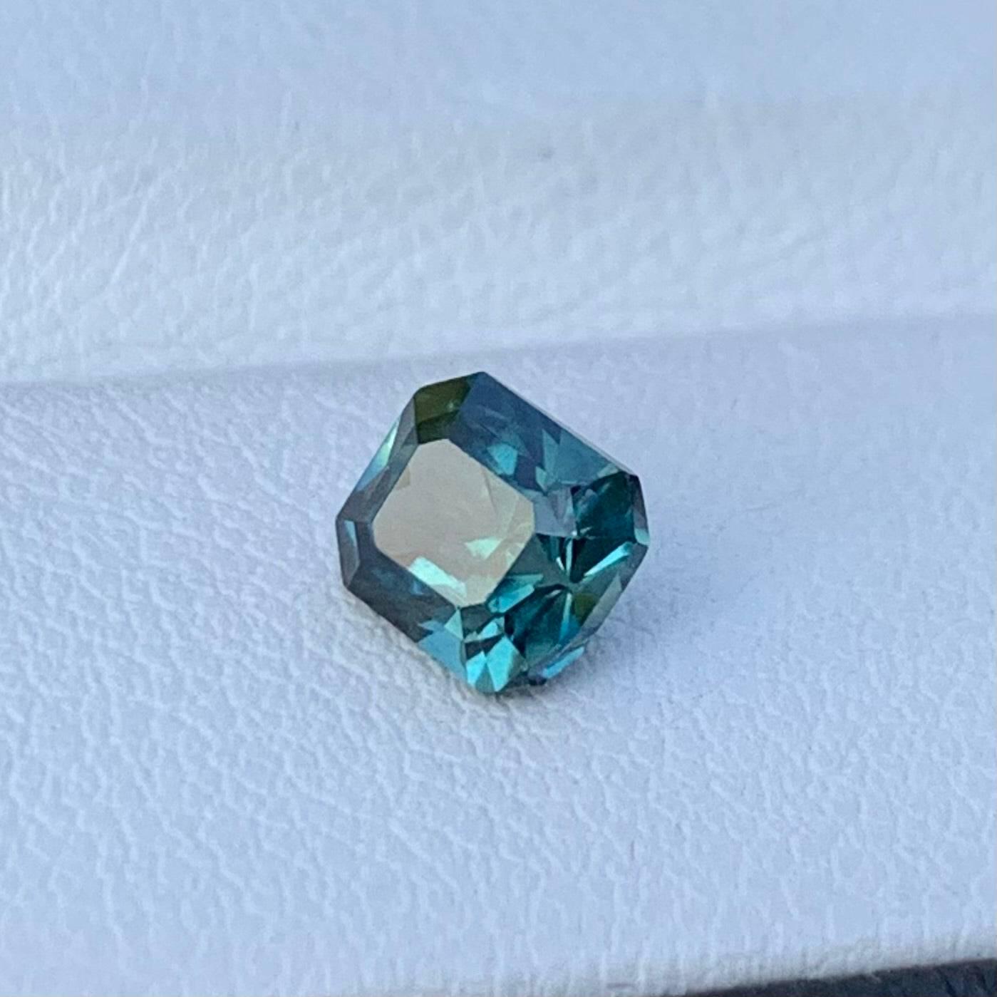 1.16 Cts Natural Peacock Teal Sapphire - (UH)