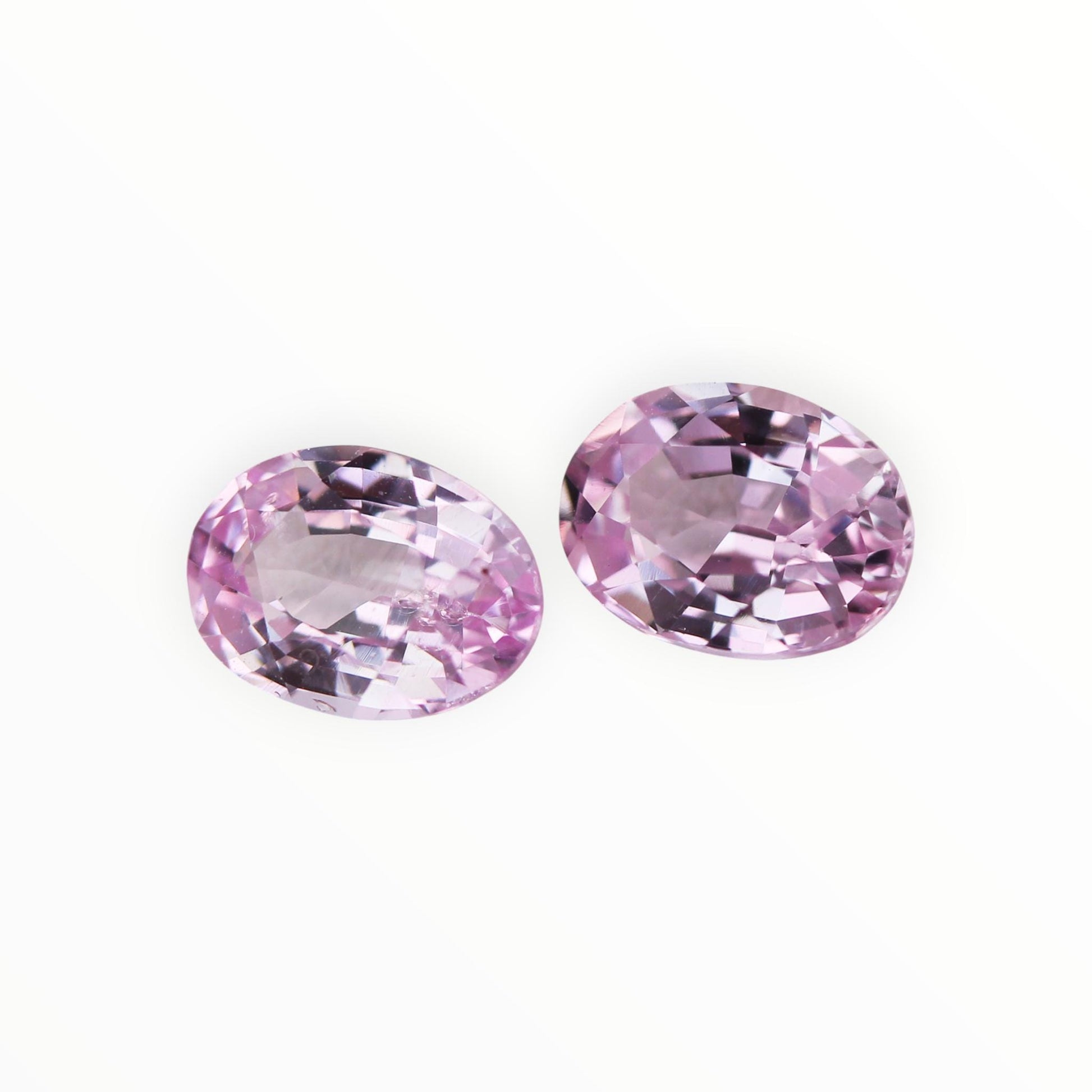Peach Sapphire Pair 1.78ct - (UH) - Baza Boutique