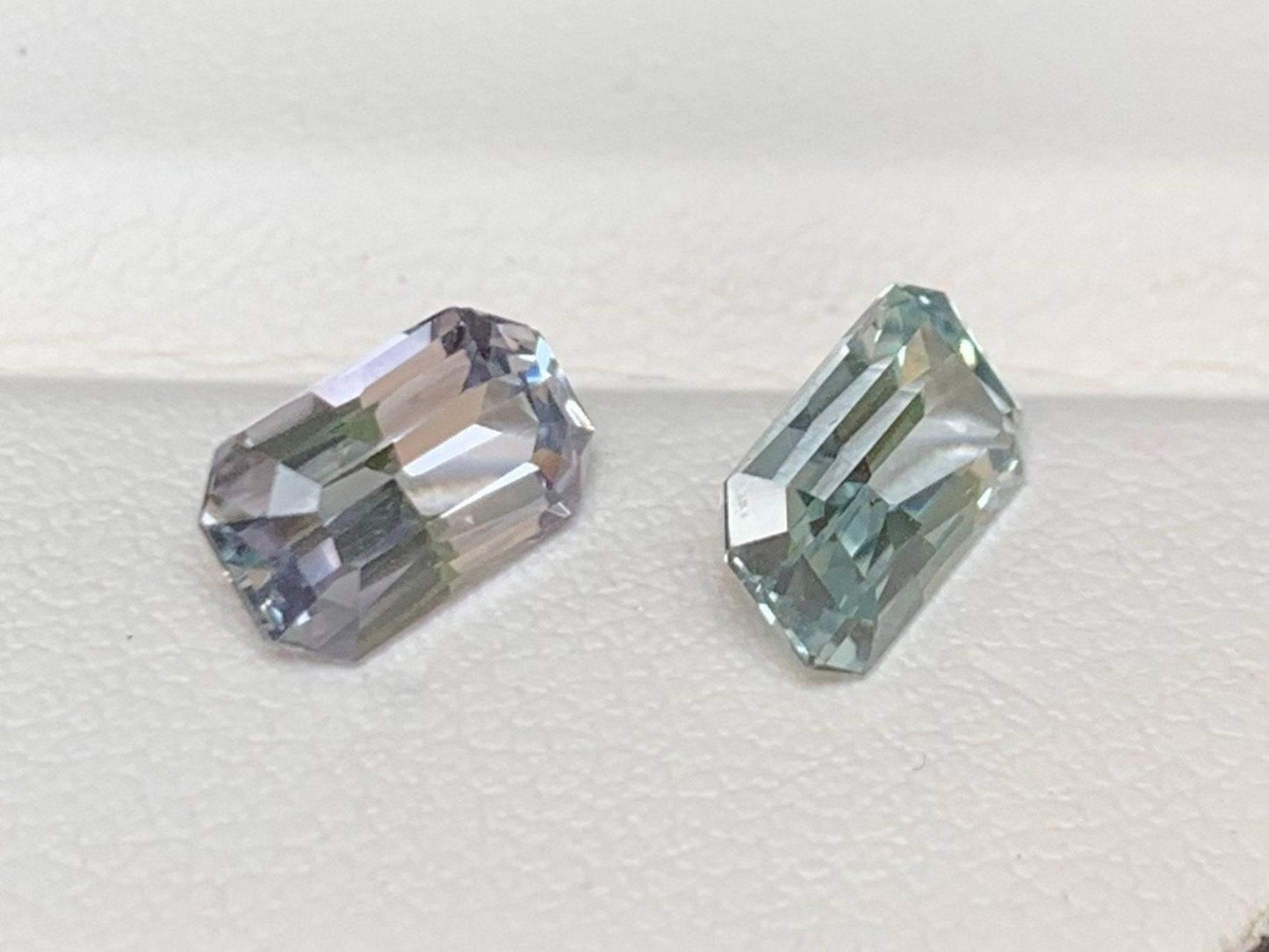 Mint Sapphire Mix Match Pair 1.86/1.88ct - (UH) - Baza Boutique