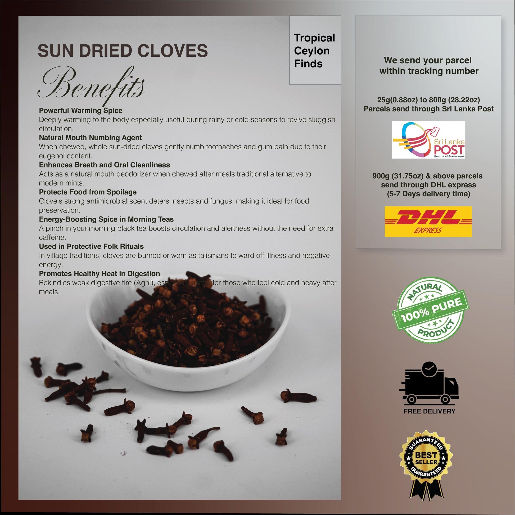Sun-Dried Organic Cloves - Baza Boutique