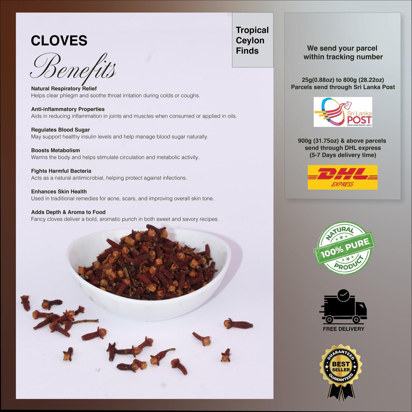 Machine-Dried Organic Cloves - Baza Boutique