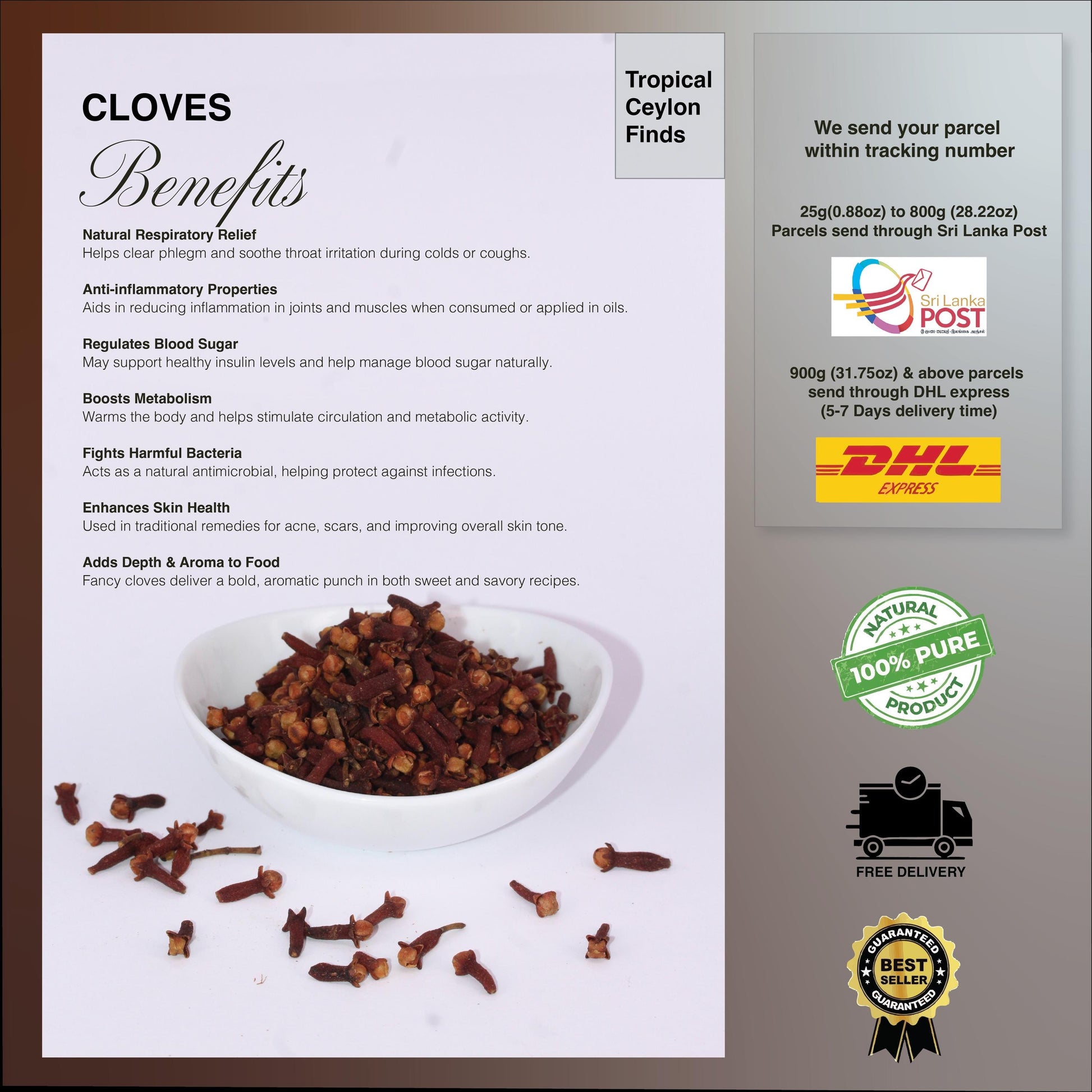 Machine-Dried Organic Cloves - Baza Boutique