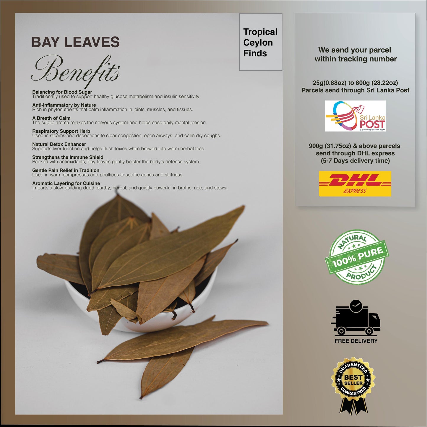 Organic Bay Leaves - Baza Boutique
