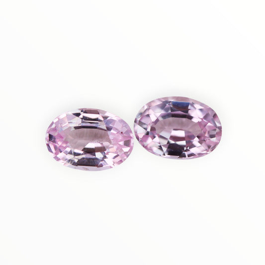 Peach Sapphire Pair 1.78ct - (UH) - Baza Boutique