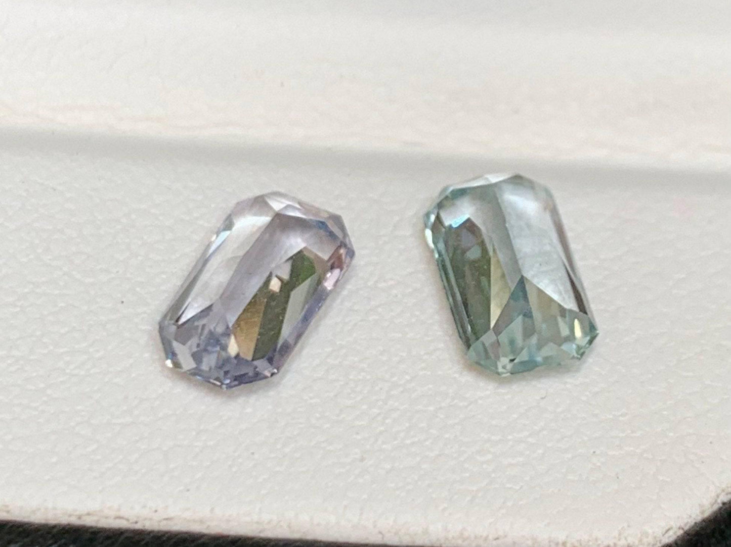 Mint Sapphire Mix Match Pair 1.86/1.88ct - (UH) - Baza Boutique