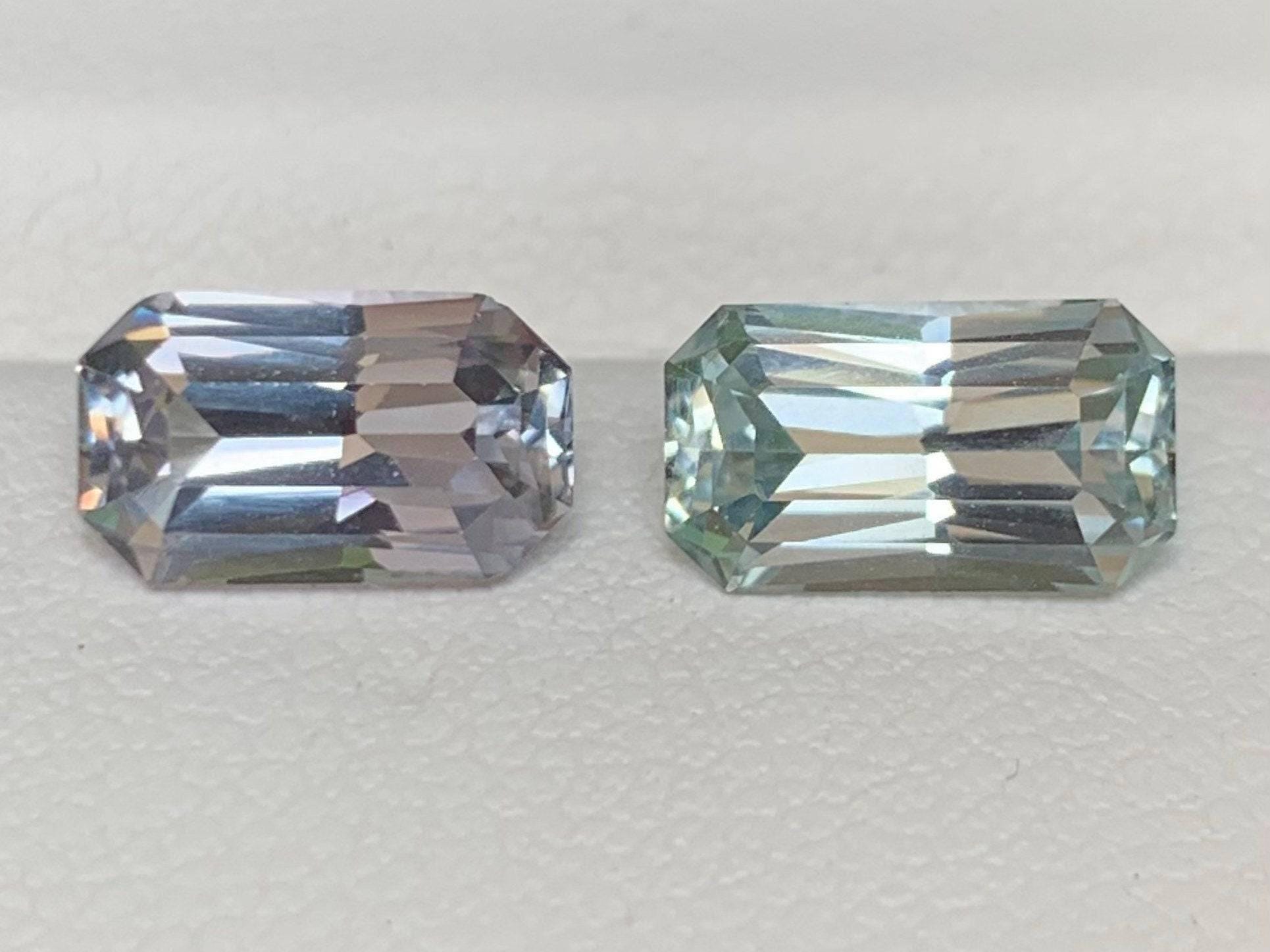 Mint Sapphire Mix Match Pair 1.86/1.88ct - (UH) - Baza Boutique