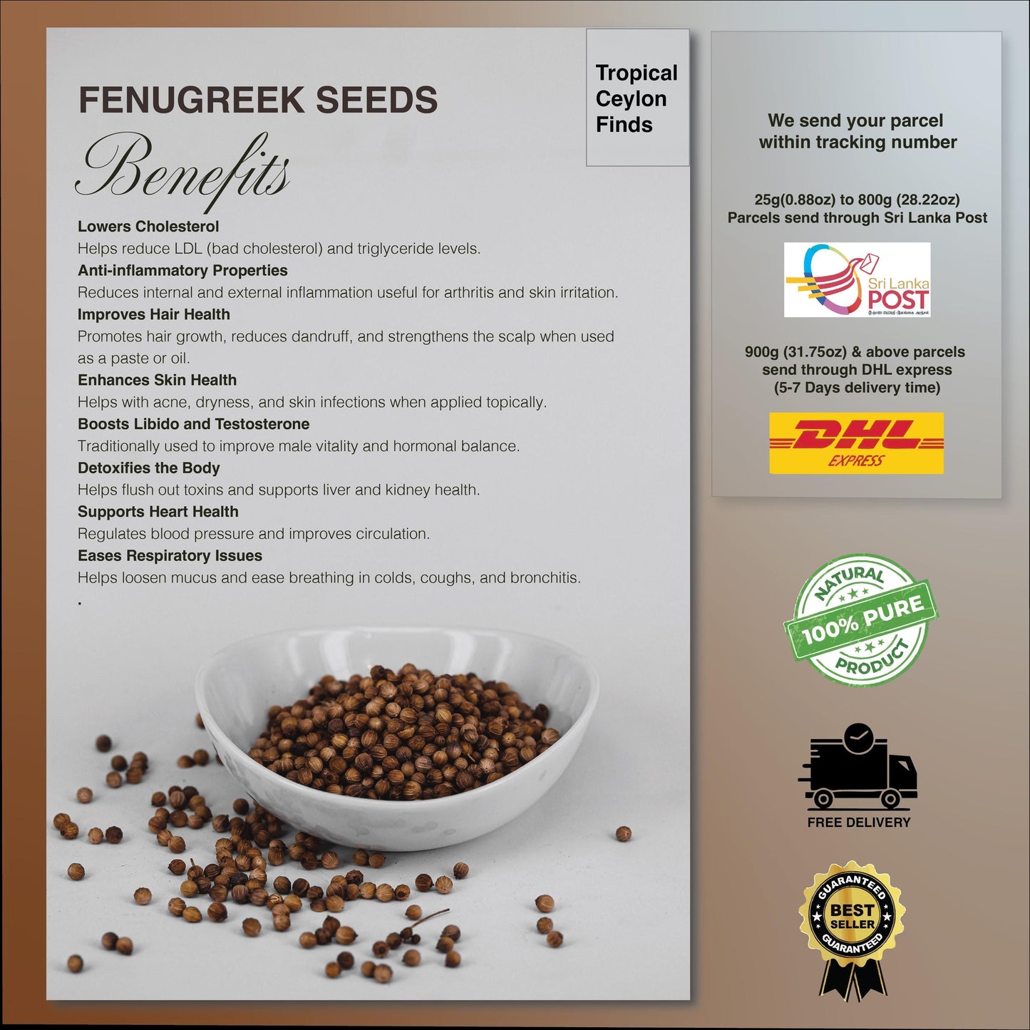 Organic Fenugreek Seeds - Baza Boutique