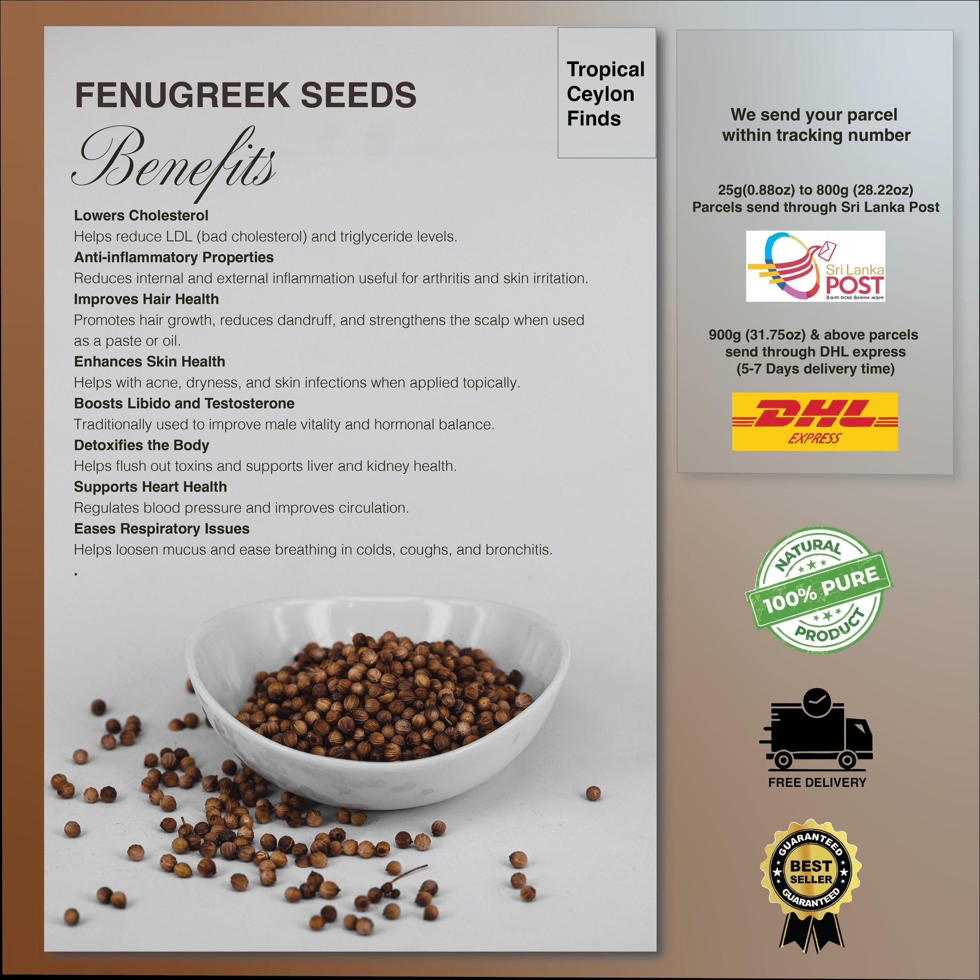 Organic Fenugreek Seeds - Baza Boutique
