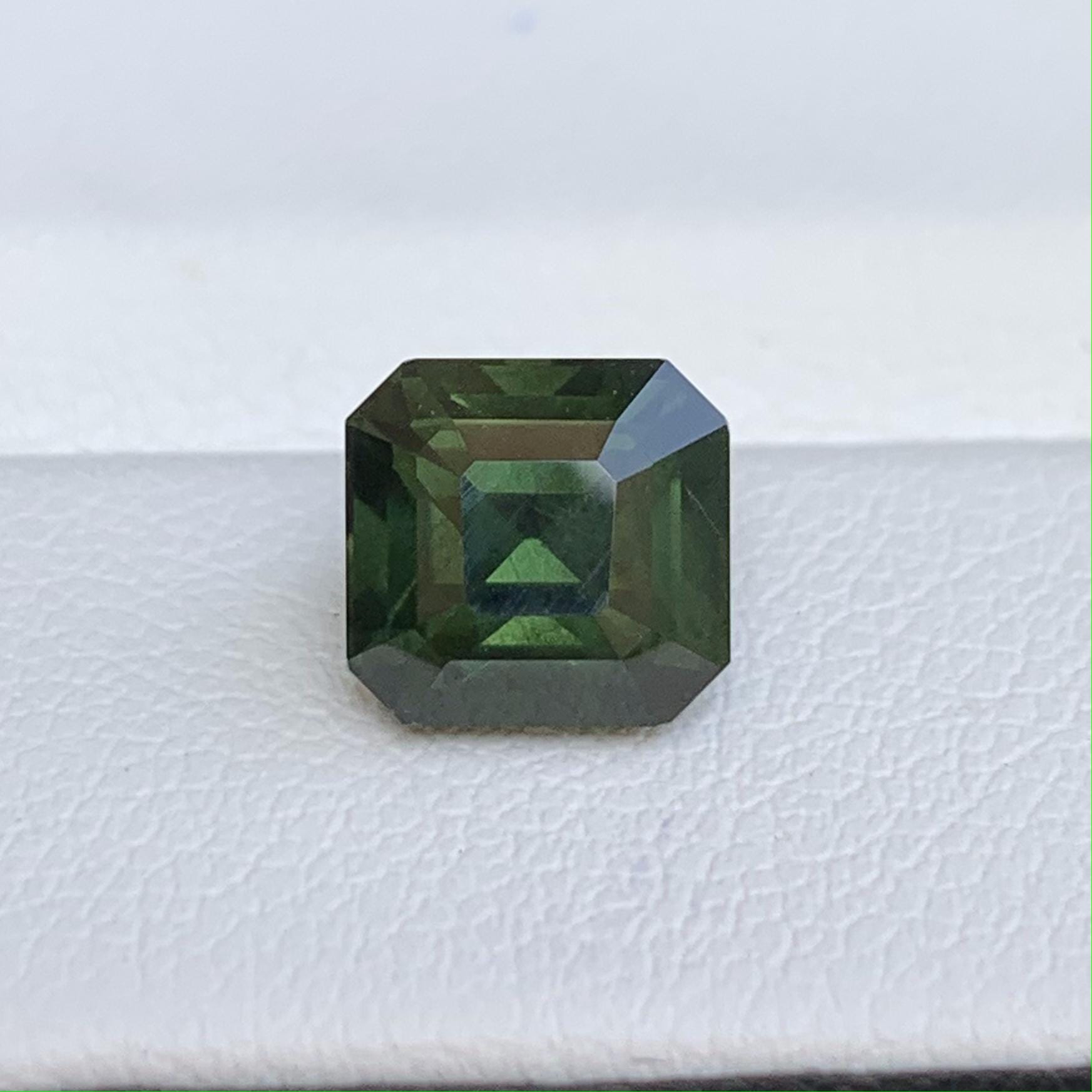 Natural Olive Green Sapphire 3.07ct - (UH) - Baza Boutique