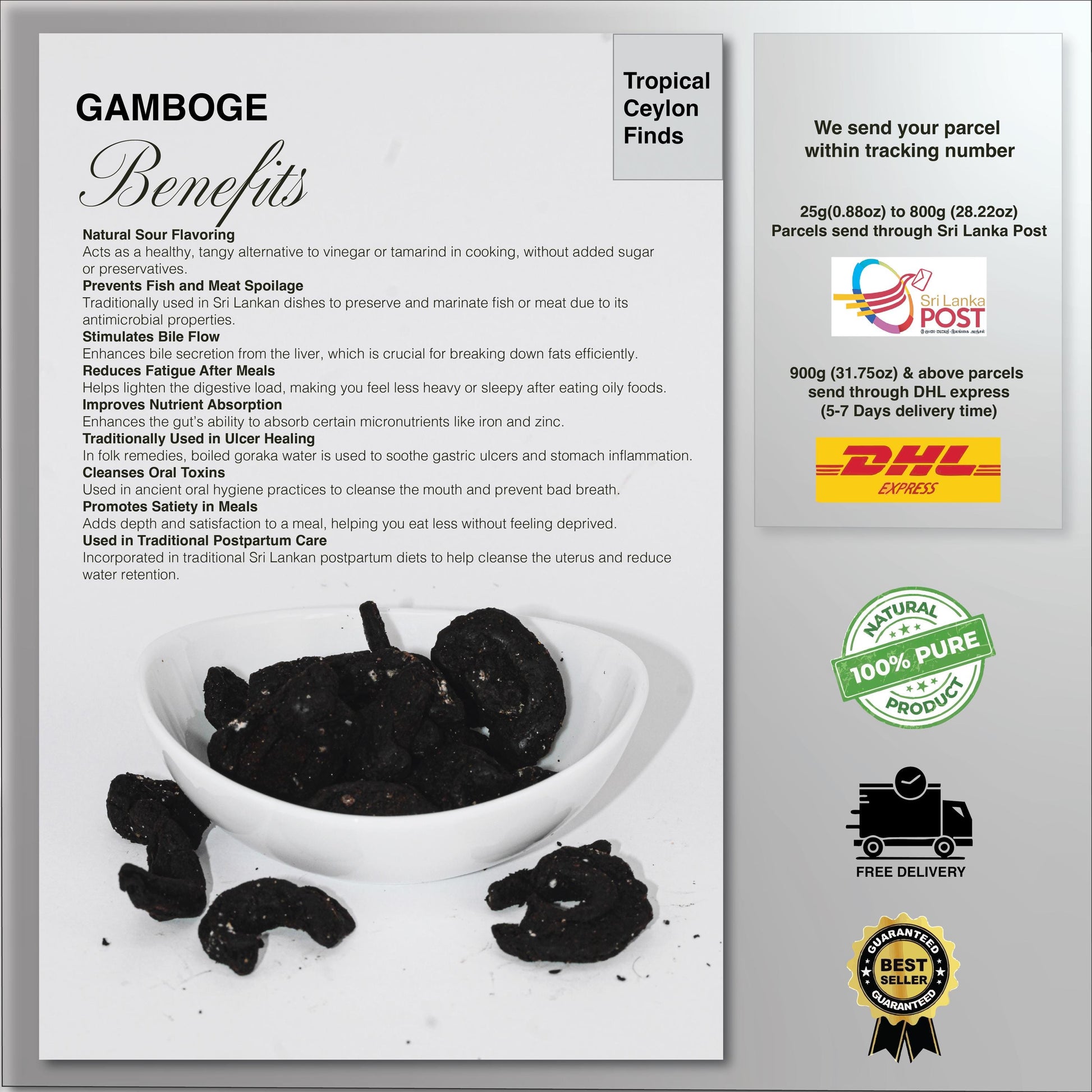 Sun-Dried Organic Goroka (Garcinia Cambogia) - Baza Boutique