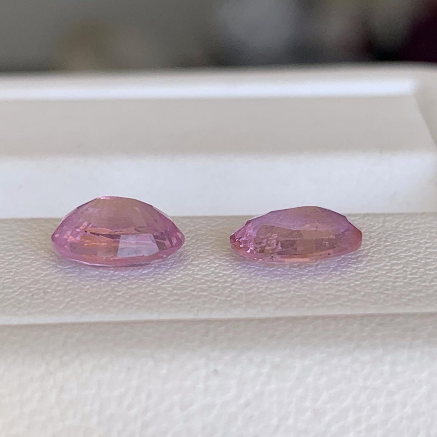 Natural Pink Sapphire Pair 2.73ct- (UH) - Baza Boutique