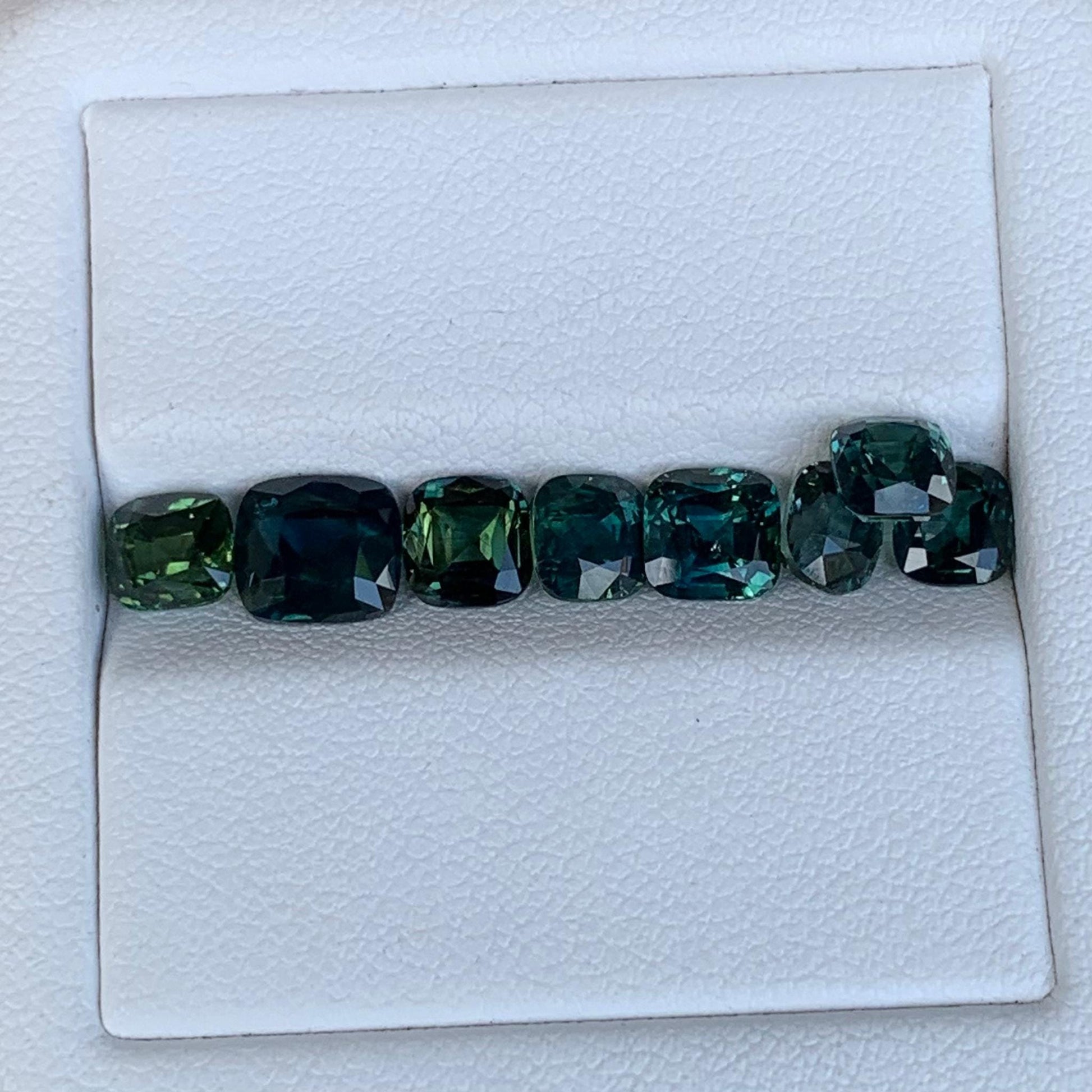 Natural Teal Sapphire Lot 8.53ct - 8Pcs - Baza Boutique