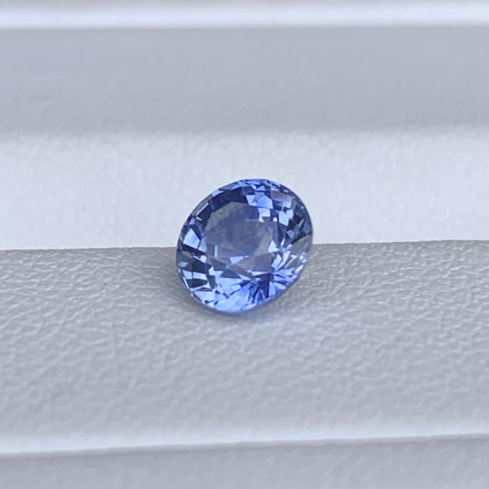 Round Cut Blue Sapphire 0.94ct (H) - Baza Boutique
