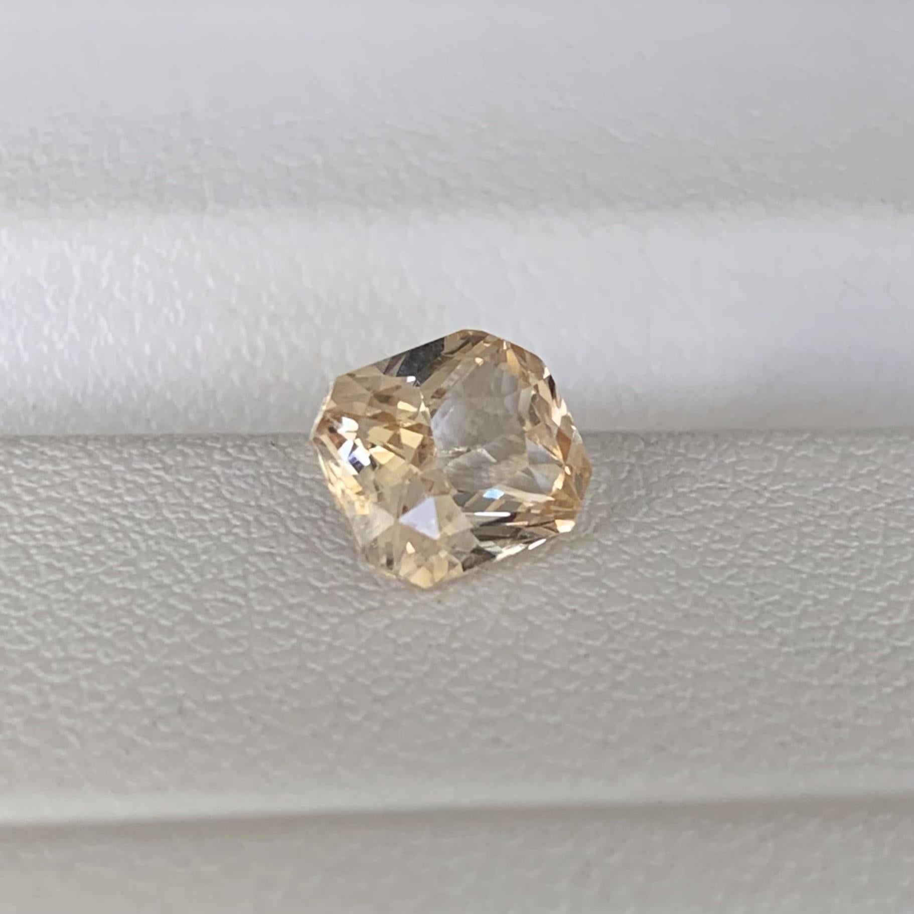 Natural Peach Sapphire 1.32ct (UH) - Baza Boutique