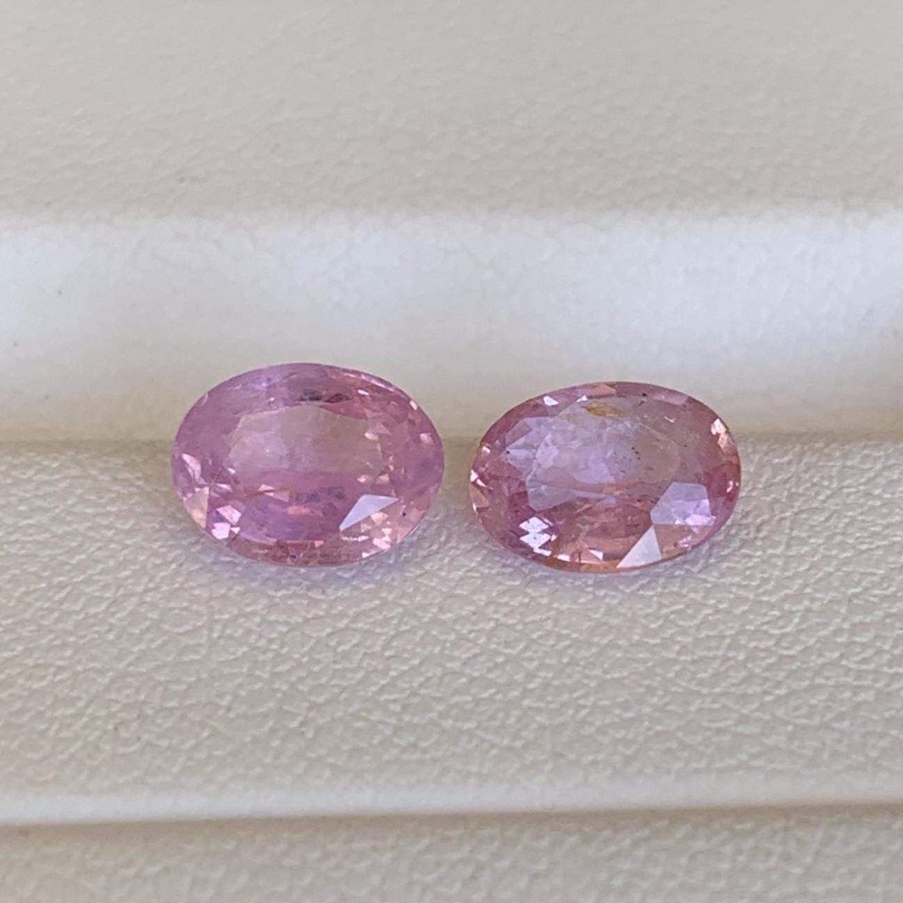 Natural Pink Sapphire Pair 2.73ct- (UH) - Baza Boutique