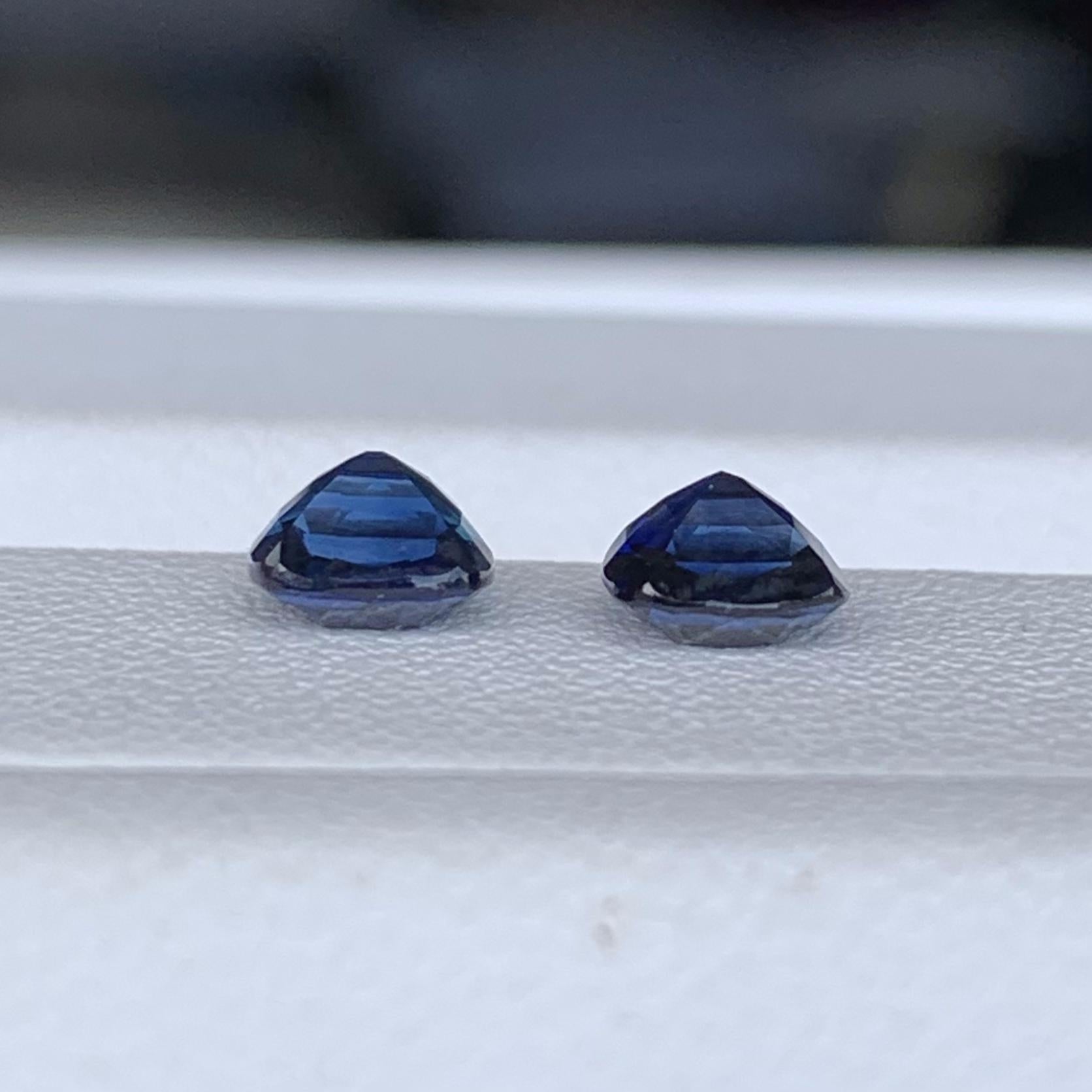 Natural Blue Sapphire Pair 1.40 - (H) - Baza Boutique