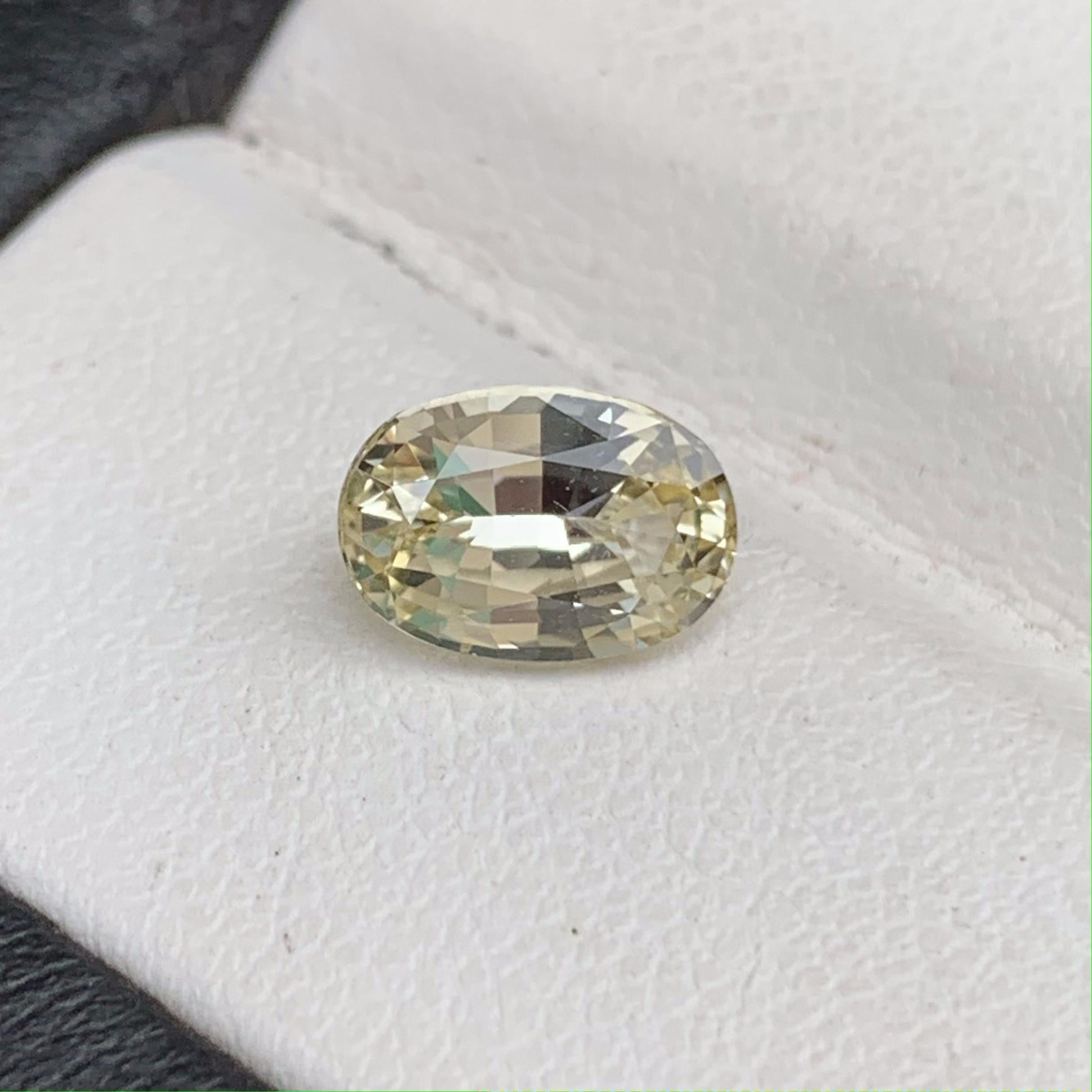 Natural Oval Cut Yellow Sapphire 1.79ct (UH) - Baza Boutique