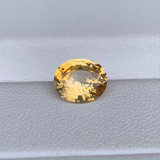 Natural Bright Yellow Sapphire 1.51ct Heated  Loose Gemstone - Baza Boutique
