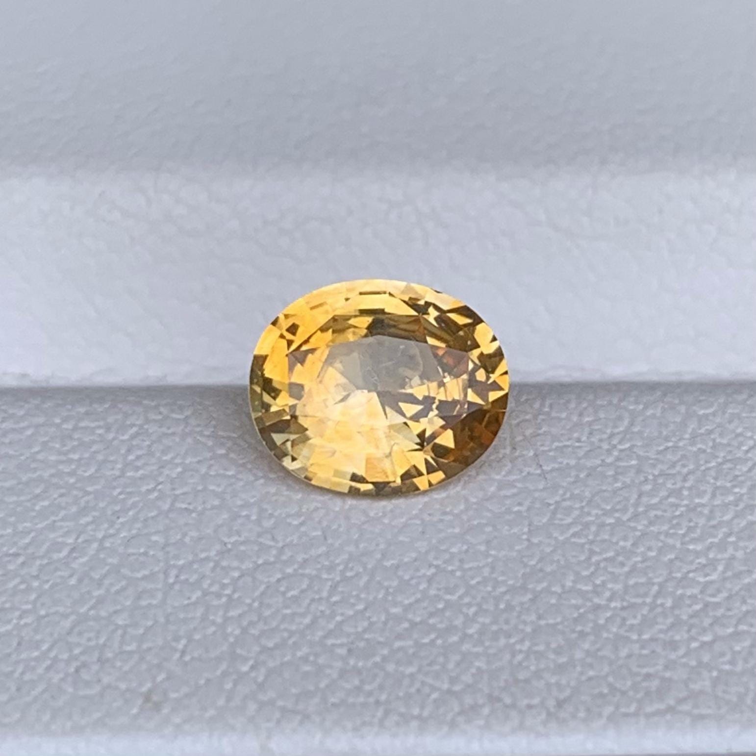 Natural Bright Yellow Sapphire 1.51ct Heated  Loose Gemstone - Baza Boutique