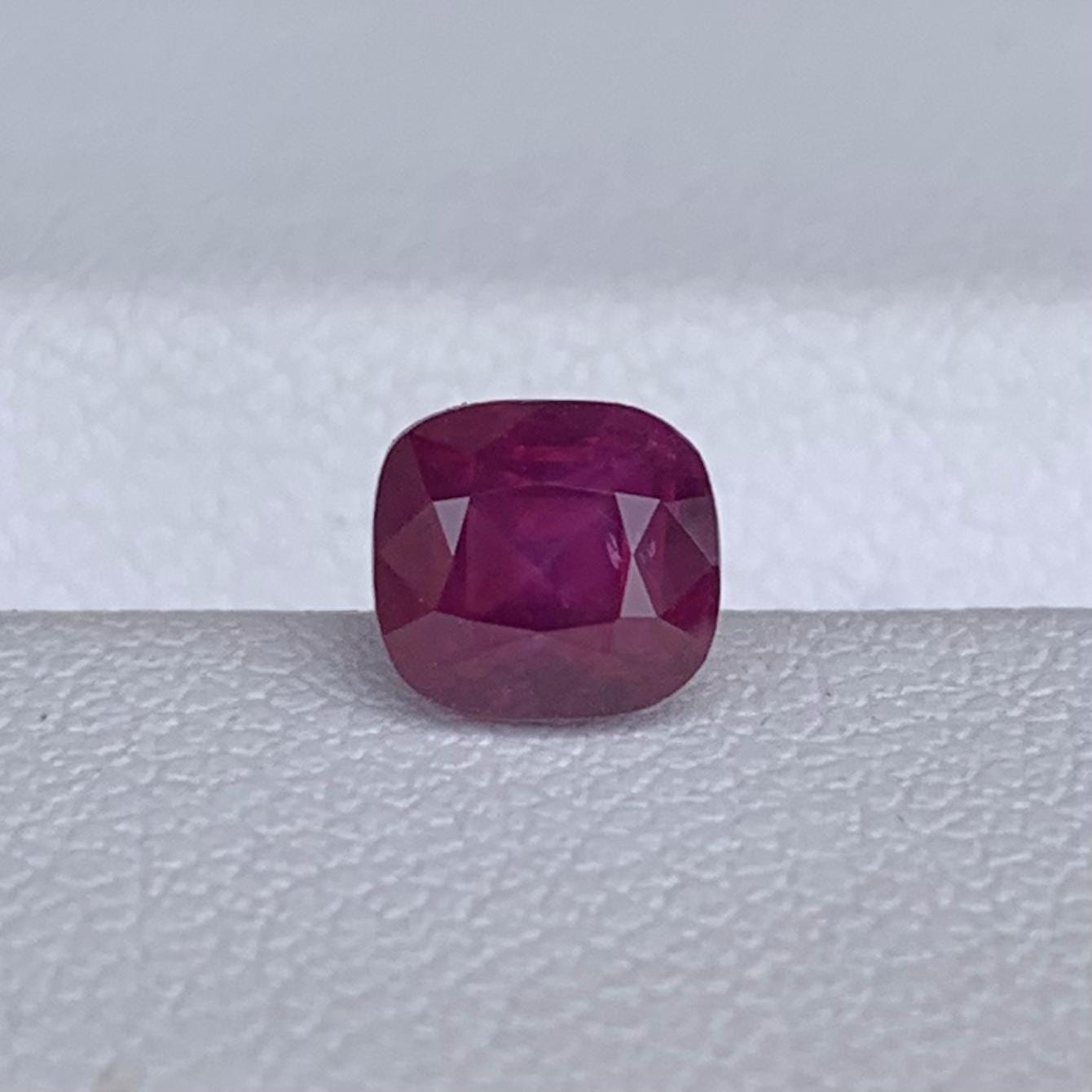 Natural Pinkish Red Cushion Cut Ruby 1.08ct - (UH) - Baza Boutique