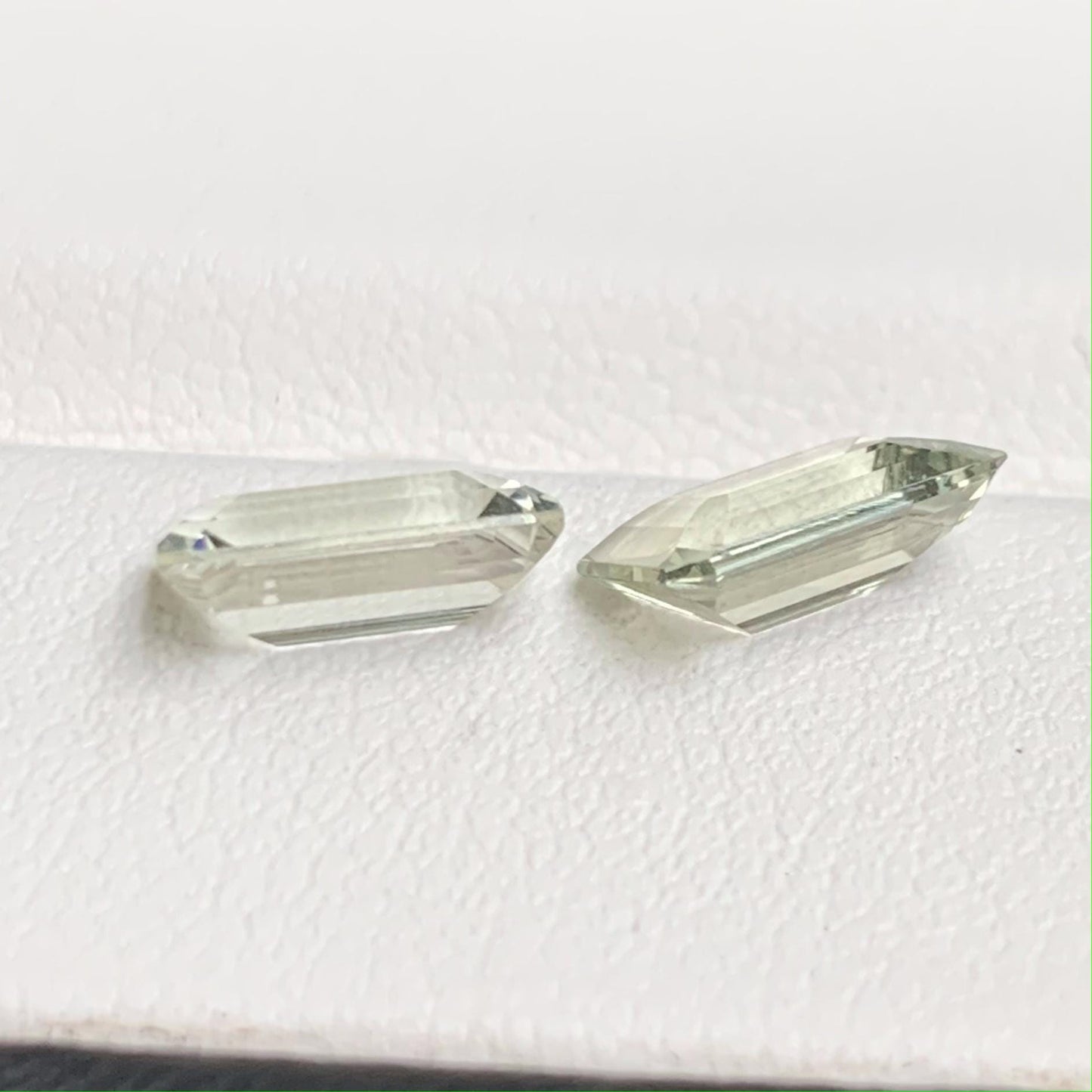 Natural Lime Green Sapphire Pair 1.57/1.44ct- (H) - Baza Boutique