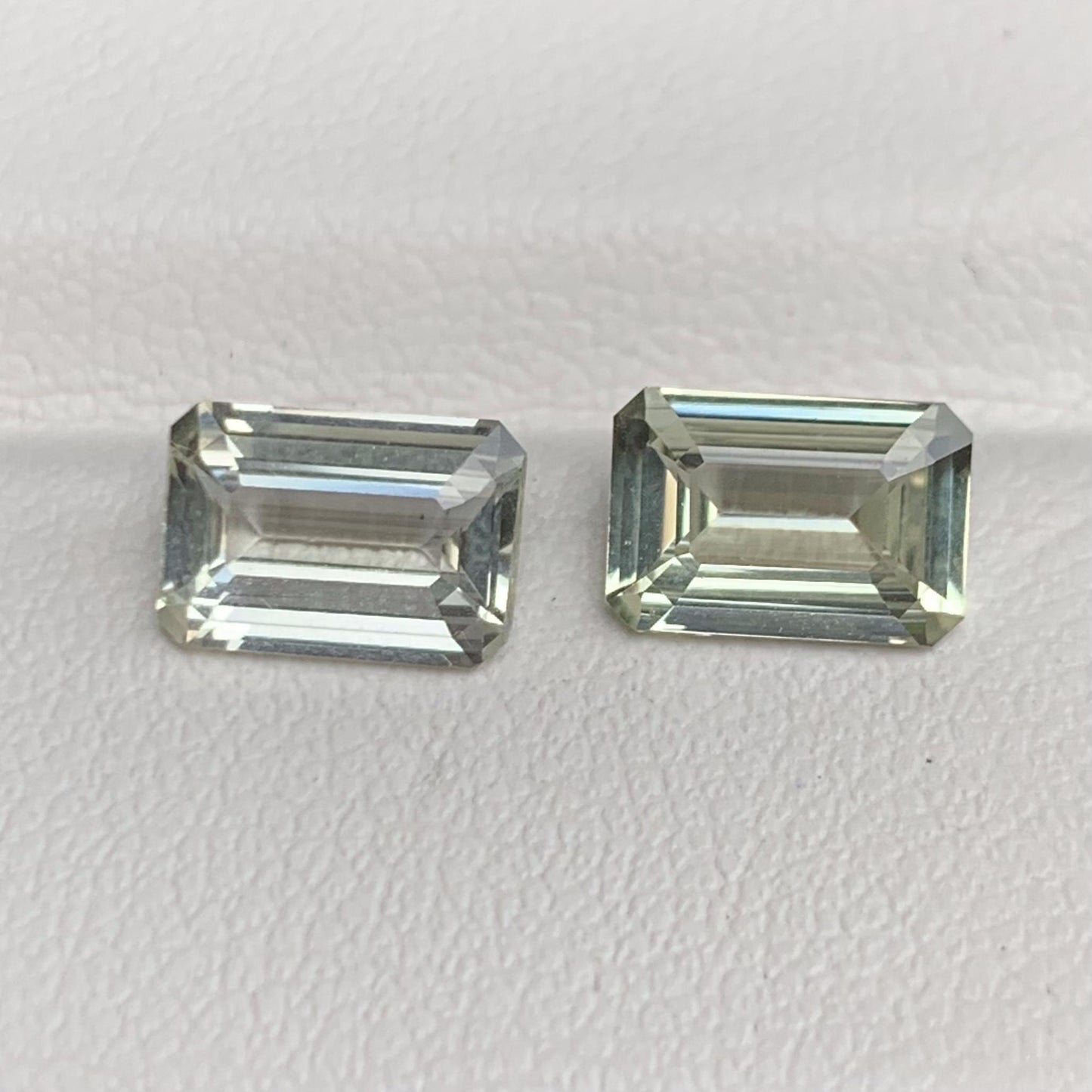 Natural Lime Green Sapphire Pair 1.57/1.44ct- (H) - Baza Boutique
