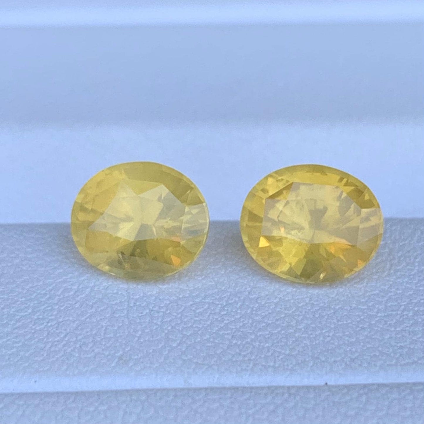 Natural Yellow Sapphire Pair 1.65/1.73ct- (H) - Baza Boutique