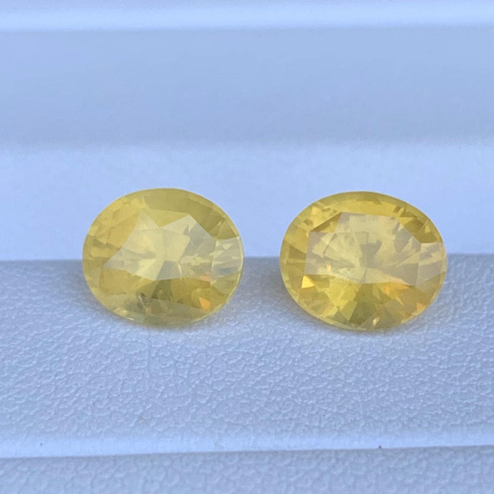 Natural Yellow Sapphire Pair 1.65/1.73ct- (H) - Baza Boutique