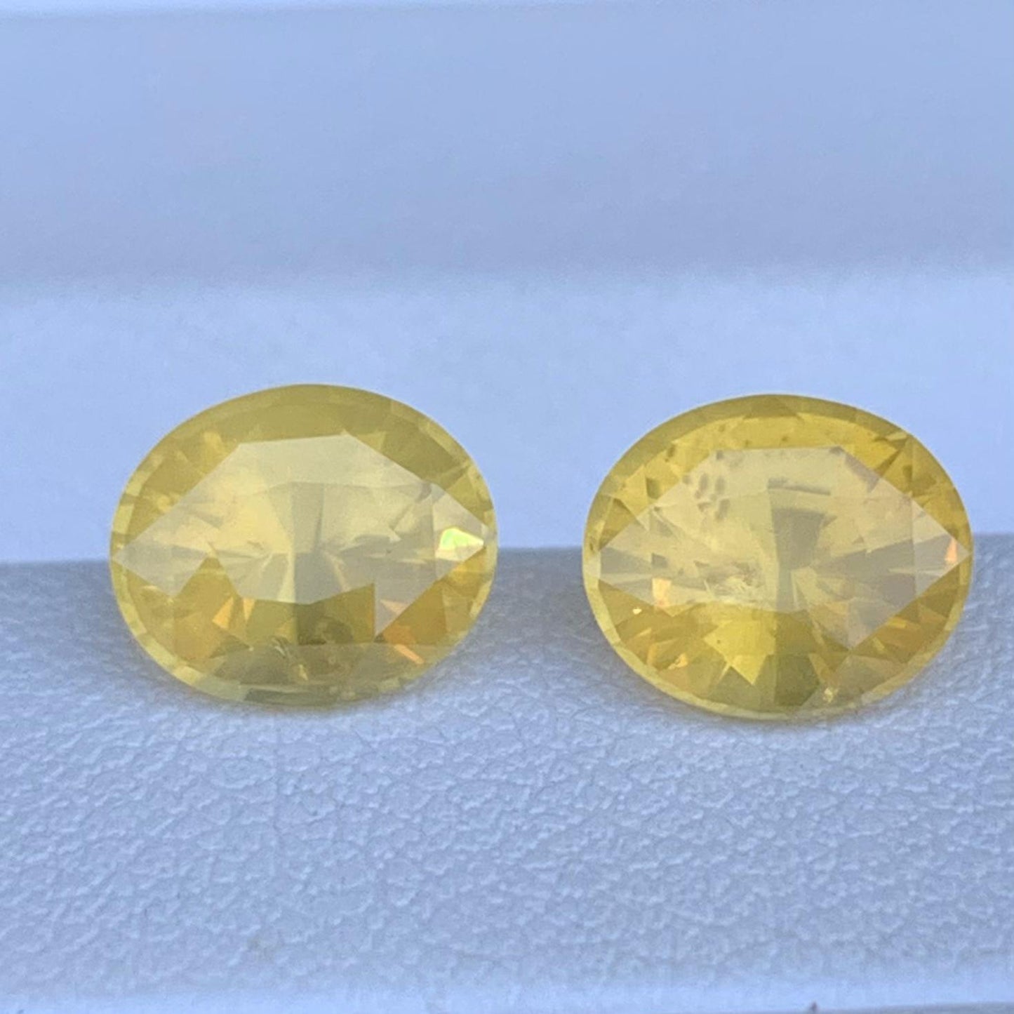 Natural Yellow Sapphire Pair 1.65/1.73ct- (H) - Baza Boutique