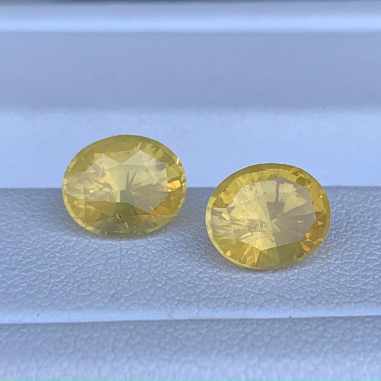 Natural Yellow Sapphire Pair 1.65/1.73ct- (H) - Baza Boutique