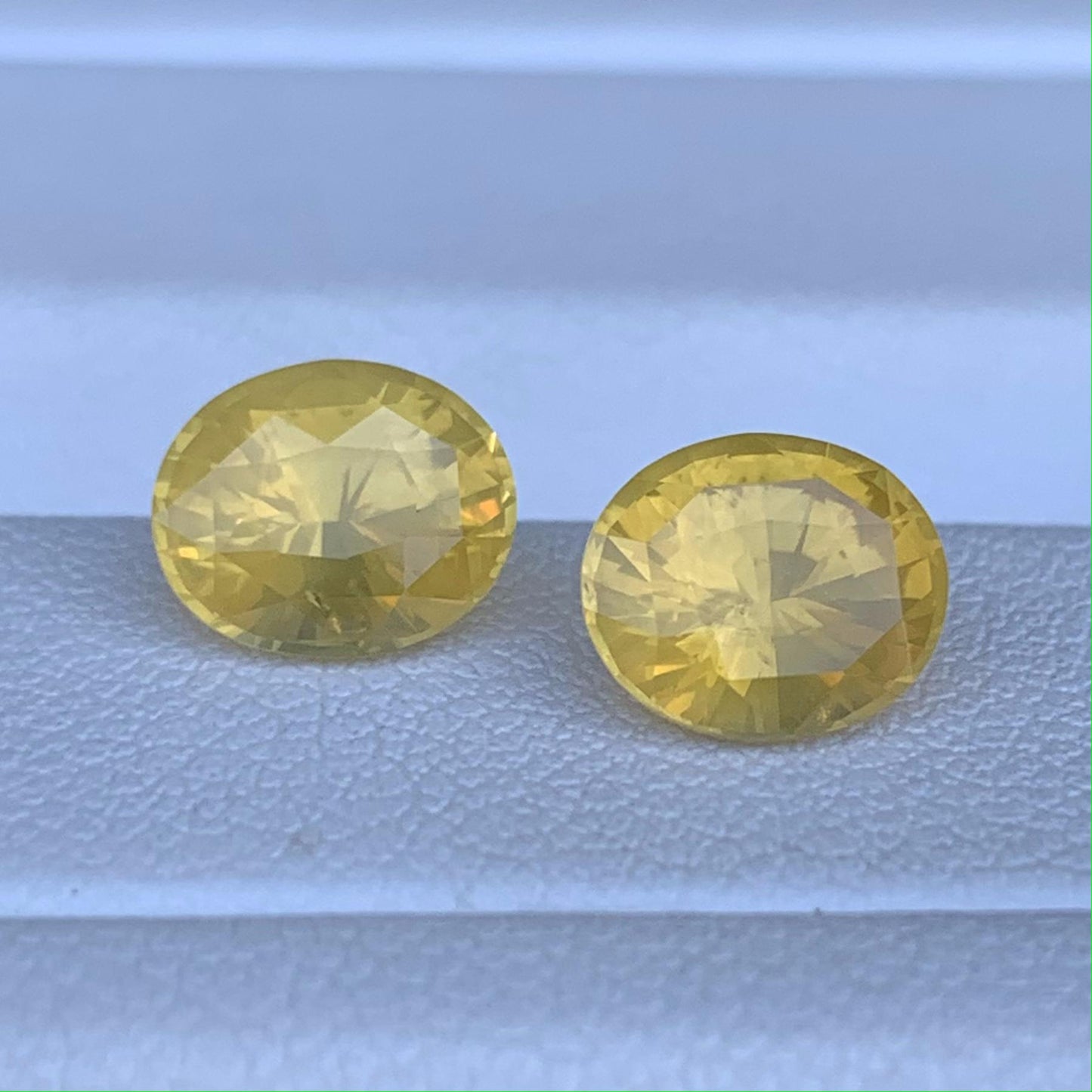 Natural Yellow Sapphire Pair 1.65/1.73ct- (H) - Baza Boutique