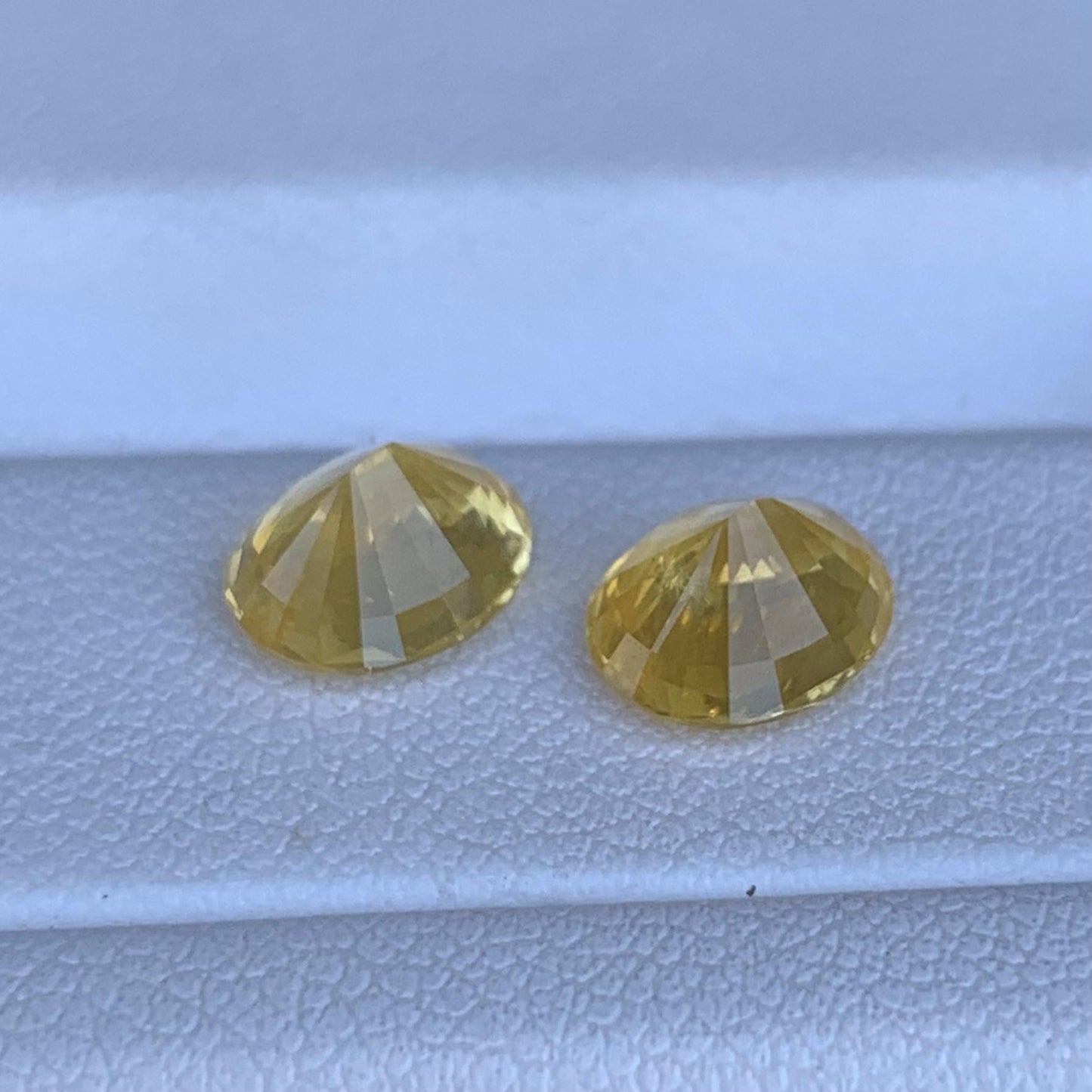 Natural Yellow Sapphire Pair 1.65/1.73ct- (H) - Baza Boutique