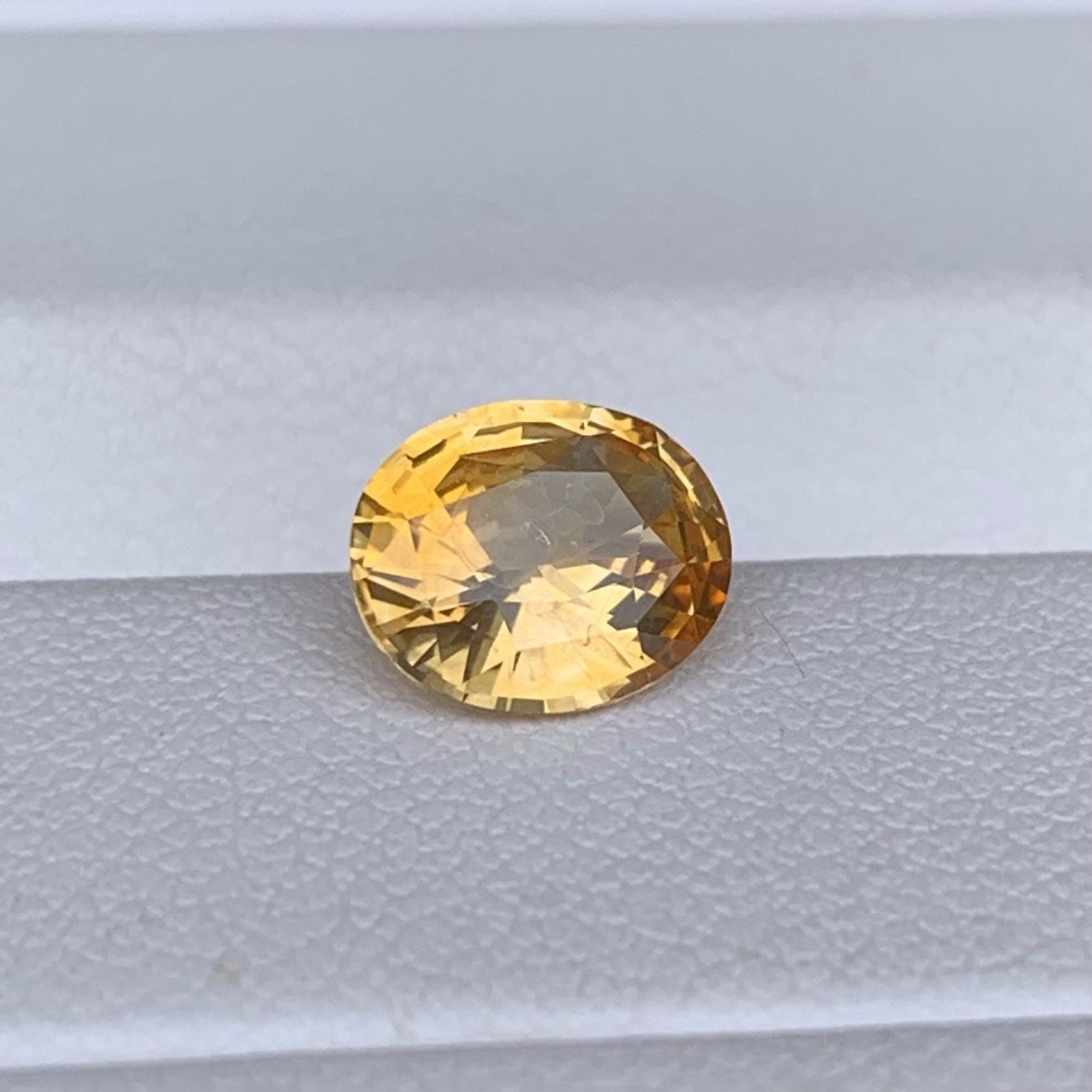 Natural Bright Yellow Sapphire 1.51ct Heated  Loose Gemstone - Baza Boutique