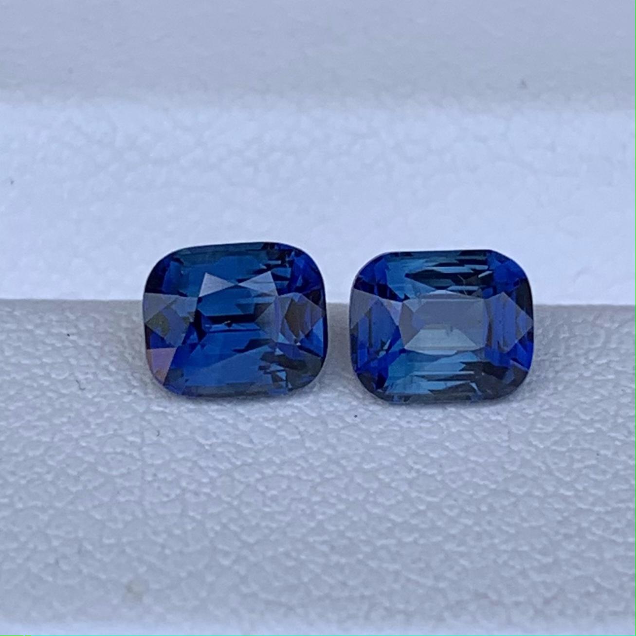 Royal Blue Sapphire Pair 1.64ct - (H) - Baza Boutique