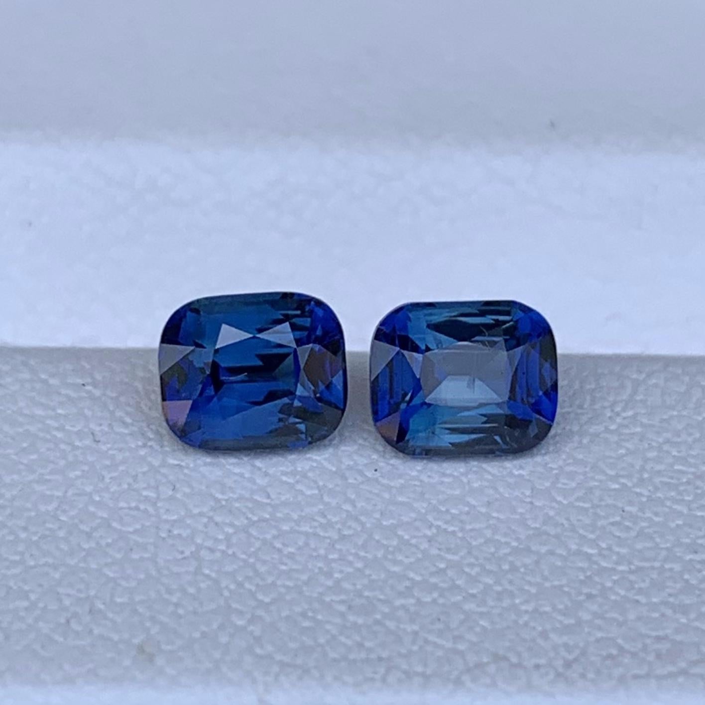 Royal Blue Sapphire Pair 1.64ct - (H) - Baza Boutique