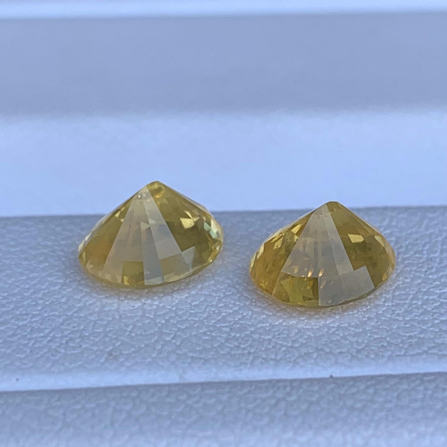 Natural Yellow Sapphire Pair 1.65/1.73ct- (H) - Baza Boutique