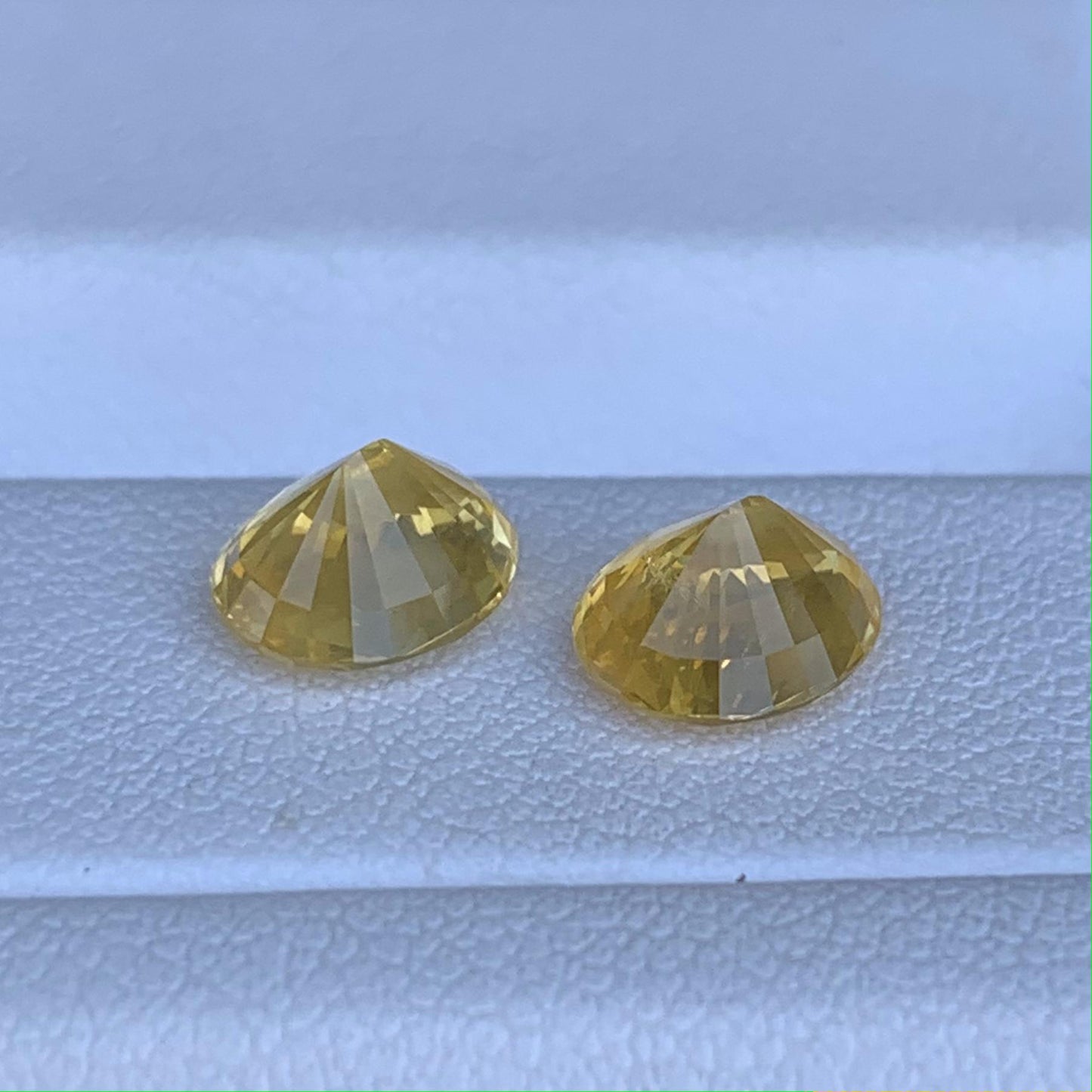 Natural Yellow Sapphire Pair 1.65/1.73ct- (H) - Baza Boutique