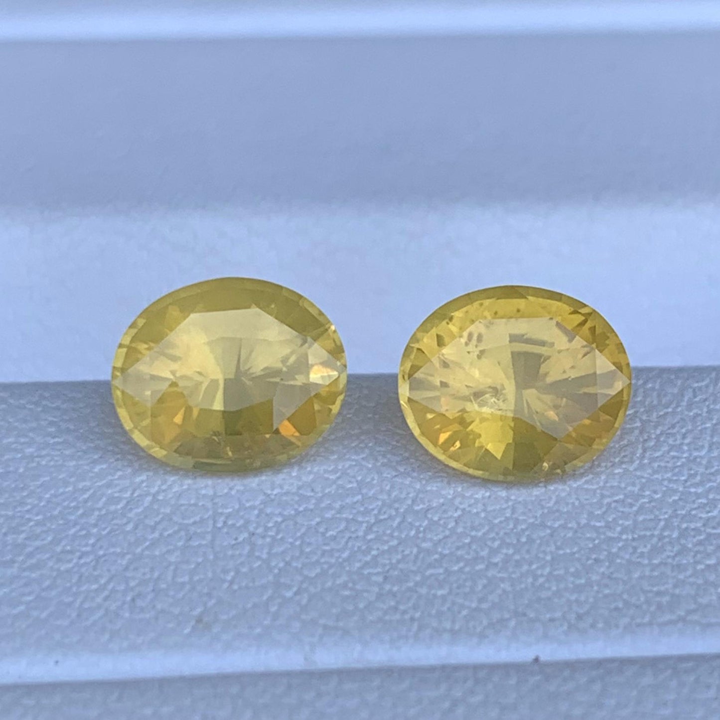 Natural Yellow Sapphire Pair 1.65/1.73ct- (H) - Baza Boutique